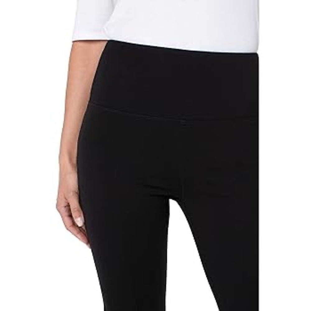 LiverpooL Black‎ High-Waisted Textured Pull-On Leggings Pants - Size 6